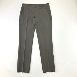 Theory taupe grey wool trousers Womens Size 6 mid-low rise slim straight Office